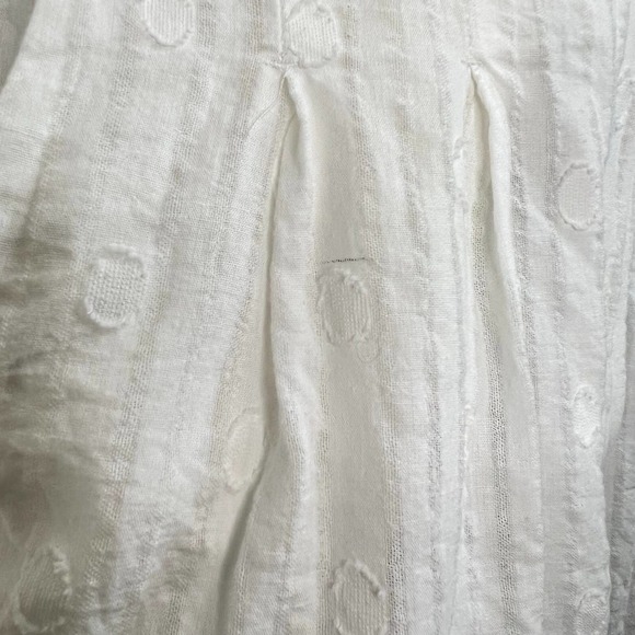 Modcloth Easy Go White Romper Women's Small Sleeveless Cotton Faux Wrap Shorts - Picture 7 of 7